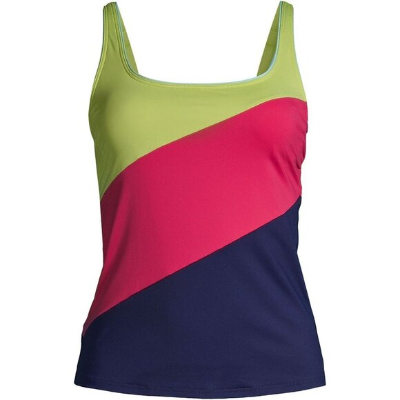New Land's End Women's Square Neck Underwire Tankini Swimsuit Top‎ Size 12 - Picture 8 of 8